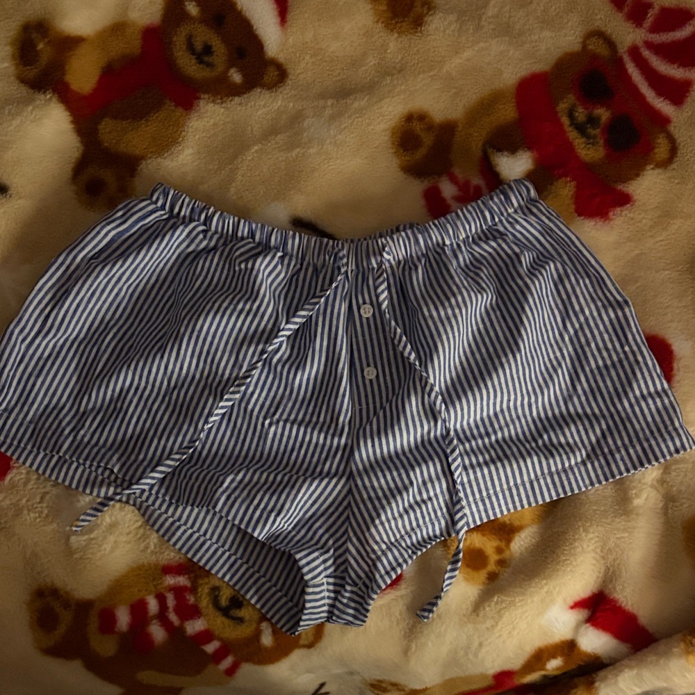 Striped Blue Women's Shorts
